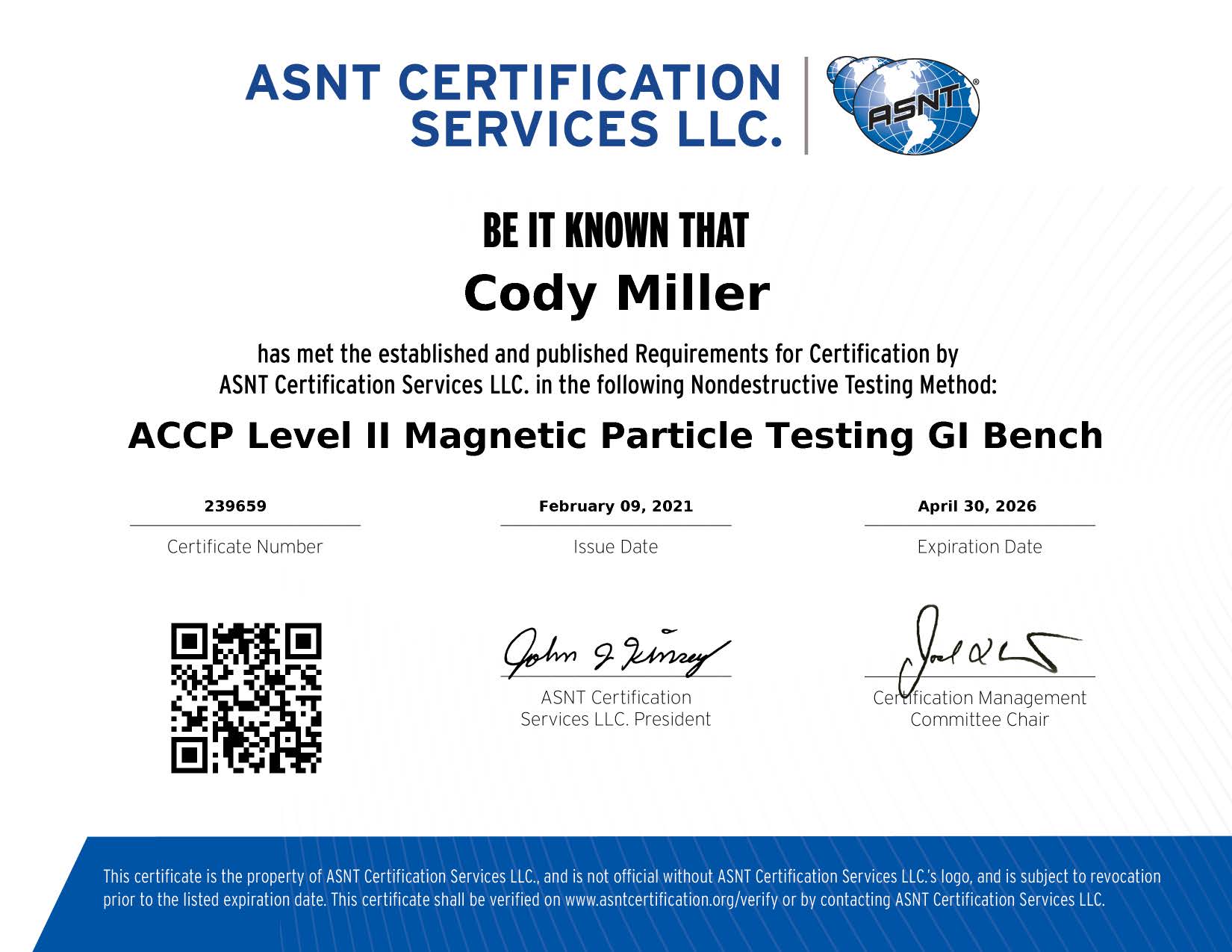 ACCP Level II MT Bench